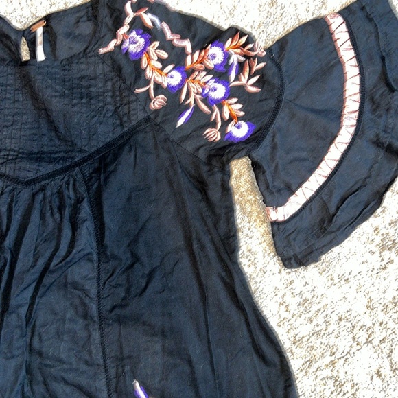 FREE PEOPLE Pavlo Ruffle Mini Dress Black size small - Picture 7 of 9